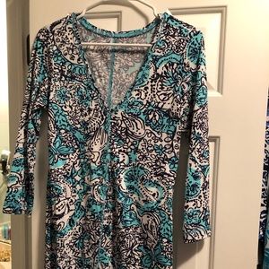 Lilly pulitzer cotton 3/4 sleeve dress EUC